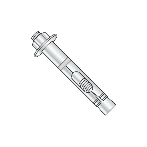 Newport Fasteners Sleeve Anchor, 5/8" Dia., 3" L, Steel Zinc Plated, 25 PK 314475 - main